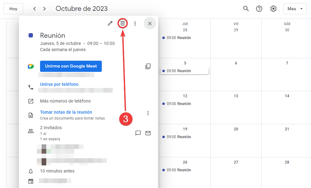 Cómo cancelar un evento de Google Calendar (escritorio y móvil) 2sync