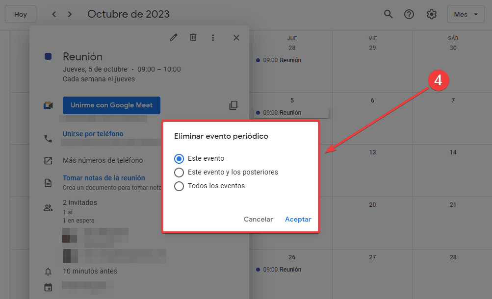 Cómo cancelar un evento de Google Calendar (escritorio y móvil) 2sync