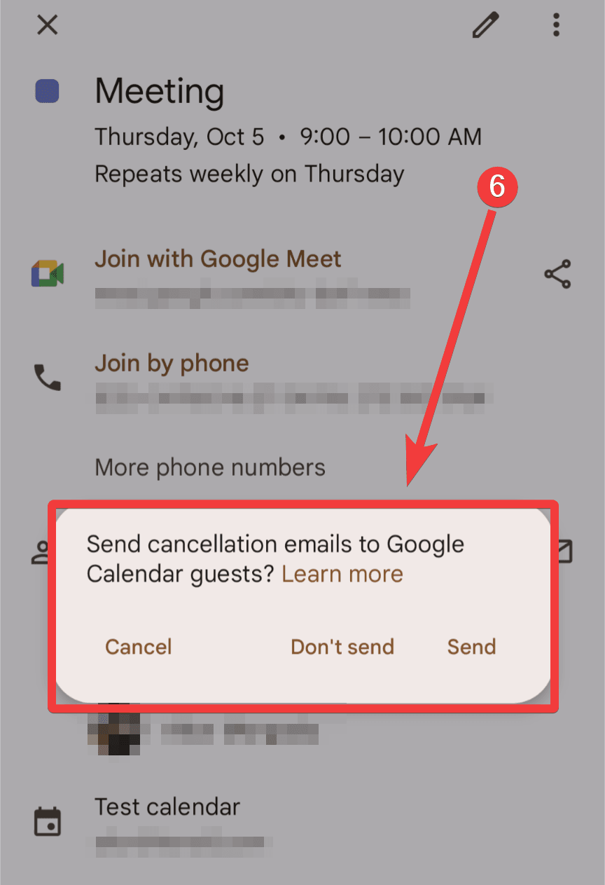 Notify guests of cancellation on mobile